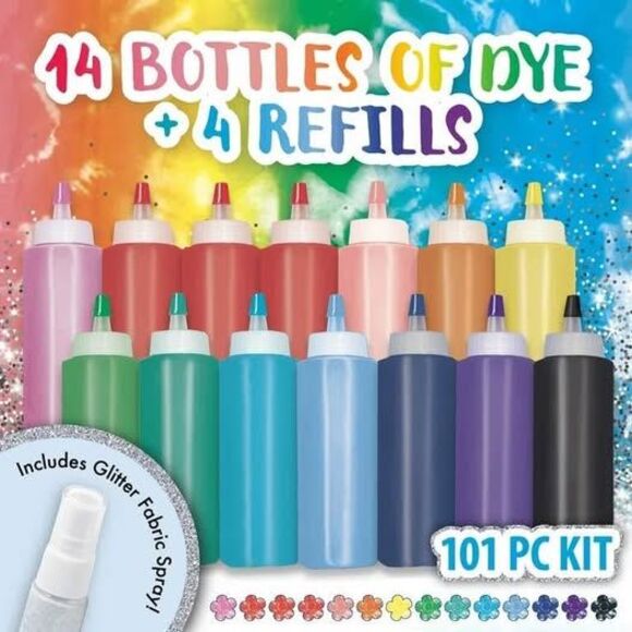 NEW Create Basics 101 pc Tie Dye Party Tub Kit - Picture 2 of 6